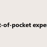 out-of-pocket expense是什么意思