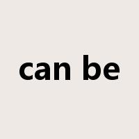 can be是什么意思