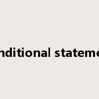 conditional statement是什么意思