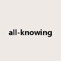 all-knowing是什么意思