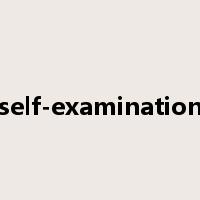 self-examination是什么意思