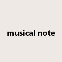 musical note是什么意思