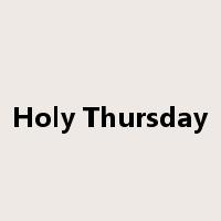 Holy Thursday是什么意思