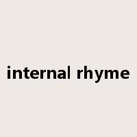 internal rhyme是什么意思