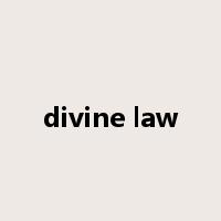 divine law是什么意思