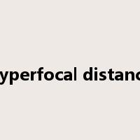 hyperfocal distance是什么意思