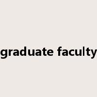 graduate faculty是什么意思