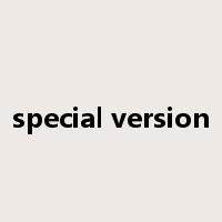 special version是什么意思