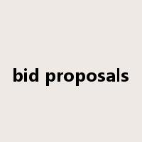 bid proposals是什么意思