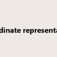 coordinate representation是什么意思
