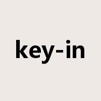 key-in是什么意思