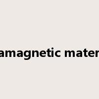 diamagnetic material是什么意思