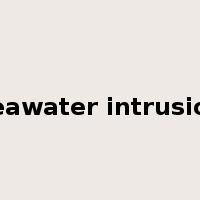 seawater intrusion是什么意思