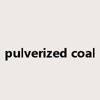 pulverized coal是什么意思