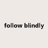 follow blindly是什么意思