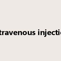 intravenous injection是什么意思