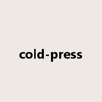 cold-press是什么意思