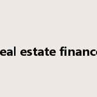 real estate finance是什么意思