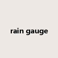 rain gauge是什么意思