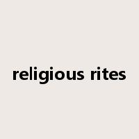 religious rites是什么意思
