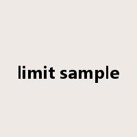 limit sample是什么意思