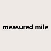 measured mile是什么意思
