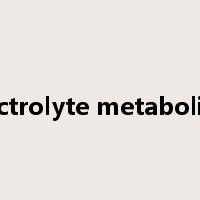electrolyte metabolism是什么意思