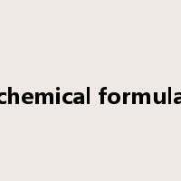 chemical formula是什么意思