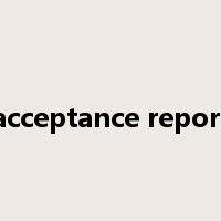 acceptance report是什么意思