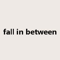 fall in between是什么意思