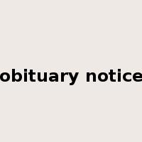 obituary notice是什么意思