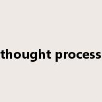 thought process是什么意思