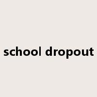 school dropout是什么意思