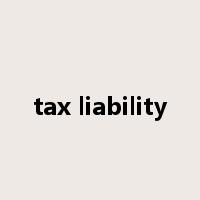 tax liability是什么意思
