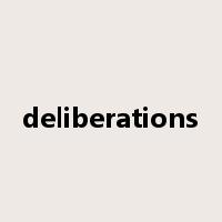 deliberations是什么意思