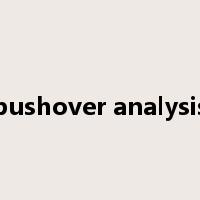 pushover analysis是什么意思