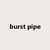 burst pipe是什么意思