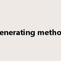 generating method是什么意思