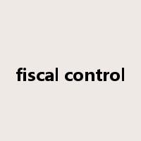 fiscal control是什么意思