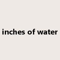 inches of water是什么意思