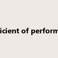 coefficient of performance是什么意思