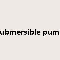 submersible pump是什么意思