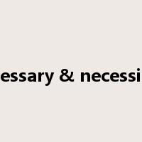 Necessary & necessitate是什么意思