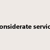 considerate service是什么意思