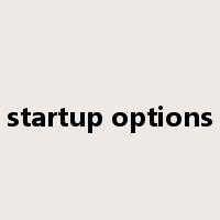 startup options是什么意思