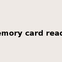 memory card reader是什么意思