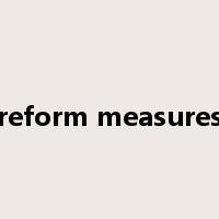 reform measures是什么意思