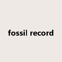 fossil record是什么意思