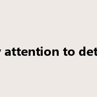 pay attention to details是什么意思