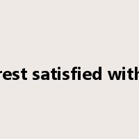 rest satisfied with是什么意思